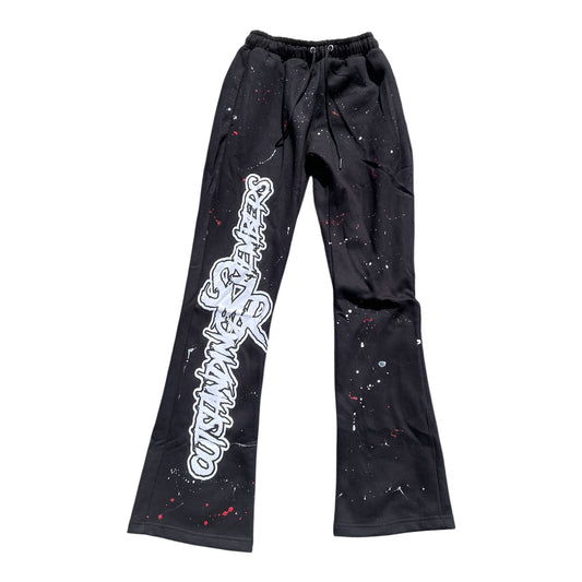 $MR X OM Black Splatter Sweats
